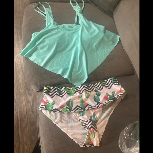 Esprlia Bikini Swimsuit Cactus Print Sling Flying Swimsuit Triangle 2X - Picture 5 of 5